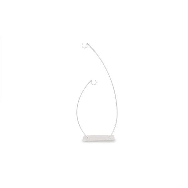 Display metallo BIANCO con due ganci.MIS.34XH.80CM