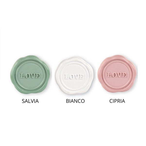 Ceralacca LOVE con adesivo.DIAM.3,5CM