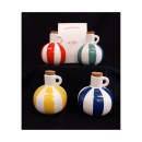 Oliera porcellana decoro circus.Scatola shopper compresa.ASS.4 MIS.10X10 H.12CM