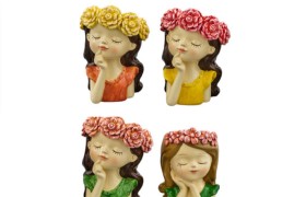Vaso ragazza con fiori.ASS.4 H.13