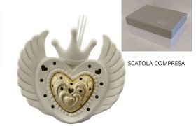 Profumatore resina  Sacro Cuore di GESU' con led.Scatola e bastocncini compresi.MIS.14X H.13CM