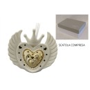 Profumatore resina  Sacro Cuore di GESU' con led.Scatola e bastocncini compresi.MIS.14X H.13CM