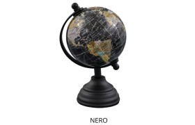 Globo su base metallo.H.15CM-DIAM.8CM.
