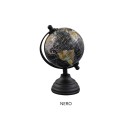 Globo su base metallo.H.15CM-DIAM.8CM.