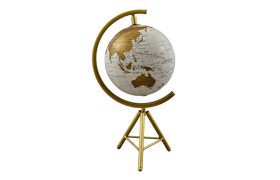 Globo su base metallo.H.35CM DIAM.15CM.