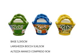Vaso coffa in ceramica decorata.ASS.3