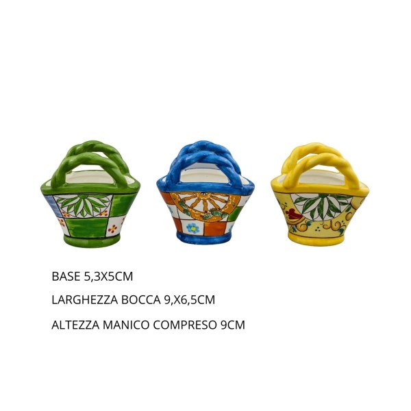 Vaso coffa in ceramica decorata.ASS.3