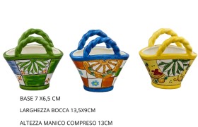 Vaso coffa in ceramica decorata .ASS.3