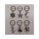 P/chiavi in ottone bagno argento.H.4CM il ciondolo.MADE IN ITALY