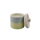 Candela multicolor con coperchio.GR.240 diam. 9 h 11
