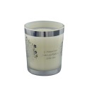 Candela vetro con decoro albero.DIAM.5 H.7CM GR.75
