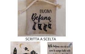 Sacchetto cotone Befana.MIS.10X12CM
