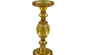 Candeliere vetro bombato AMBRA.H.30CM