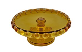 Alzata vetro decoro bolle AMBRA. H.11 DIAM.25