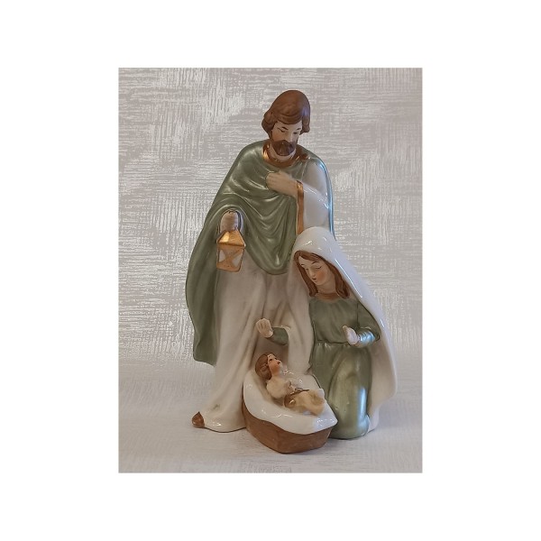 Sacra famiglia porcellana.MIS.10,5X8 H17CM