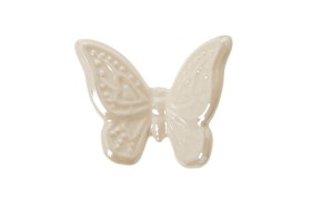 Farfalla ceramica BIANCA con calamita.CM.5,5 X 4,5