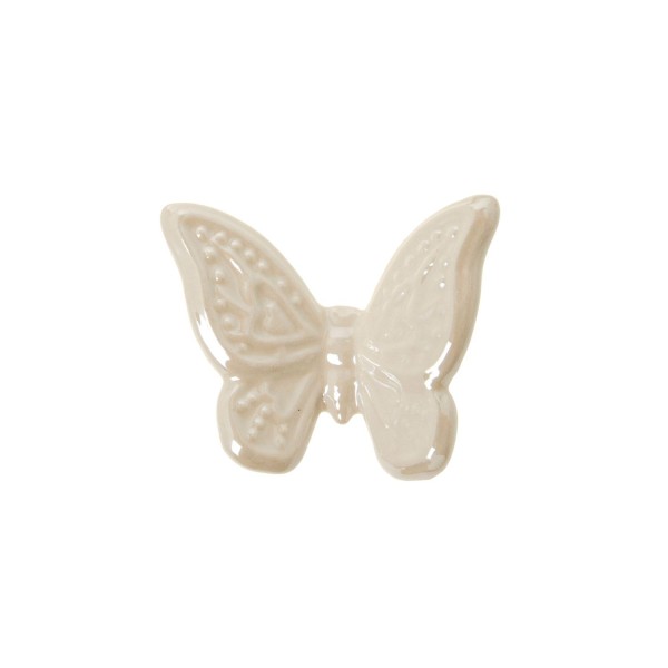 Farfalla ceramica BIANCA con calamita.CM.5,5 X 4,5