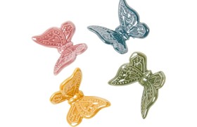 Farfalla ceramica con calamita.ASS.4 CM.6