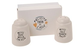 Sale e pepe ceramica,scatola compresa.H.6 CM