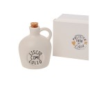 Oliera ceramica con tappo sughero,scatola compresa.H.11CM
