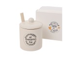 Formaggiera ceramica H 10 CM con cucchiaino scatola compresa