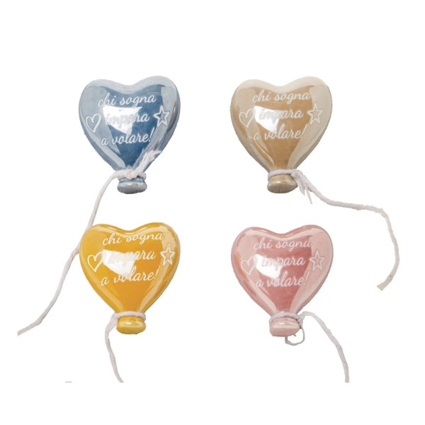 Cuore ceramica con calamita.ASS.4.CM.5