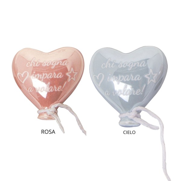 Cuore in ceramica  con calamita.CM.5