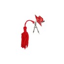 Ciondolo zama tocco/architettura-ingegneria con nappa rossa.CM.3,5