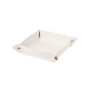Cesto quadrato in similpelle BIANCO.MIS.14X14 CM