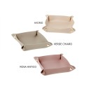 Cesto quadrato in similpelle.MIS.14X14 CM SI VENDE ASSORTITO NEI 3COLORI