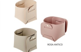 Cesto secchiello in similpelle.MIS.12X H11CM SI VENDE ASSORTITO NEI 3 COLORI
