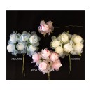 MAZZO 6PZ Rosa con tulle.DIAM.4CM