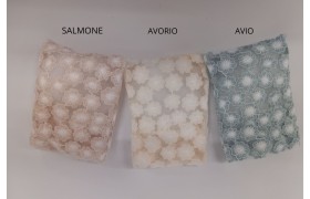 Sacchetto tessuto con margherite.MIS.10X13CM