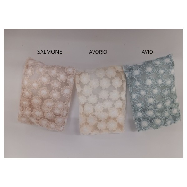Sacchetto tessuto con margherite.MIS.10X13CM