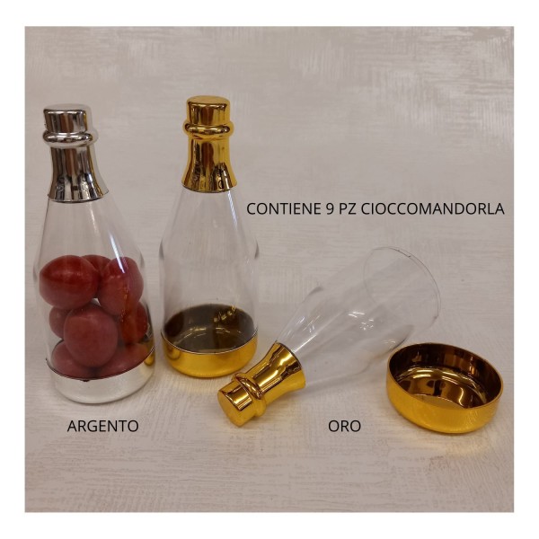 Mini bottiglia plastica portaconfetti.MIS.4X11CM