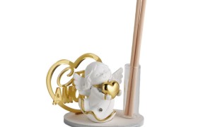 Profumatore angelo con cuore plexi.H 7 x 9 c/scatola