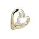 Cuore piccolo colore oro con coppia NEW ART. 6.5 x 5.5 c / scatola
