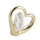 Cuore grande colore oro con coppia NEW ART. 13X12 c / scatola