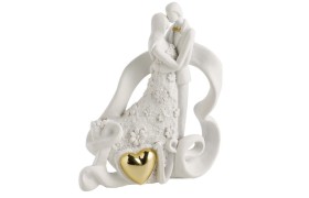 Coppia cuore stilizzata media.H 12 x 10 c/scatola