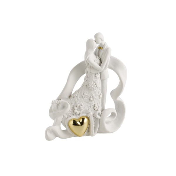 Coppia cuore stilizzata media.H 12 x 10 c/scatola