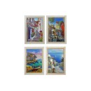 Quadro in metallo con paesaggi.ASS.4 MIS.25X32 CM