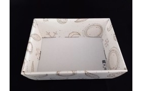 Vassoio in cartoncino decoro universo.MIS.23X17 H8CM