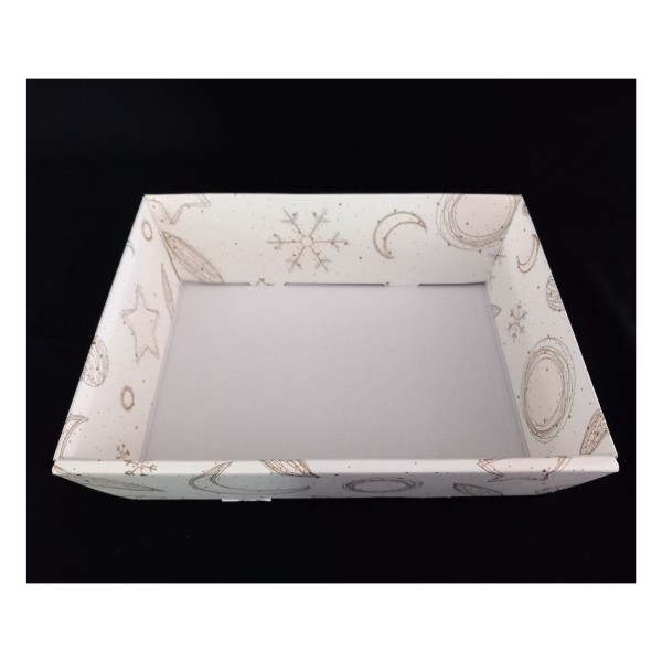 Vassoio in cartoncino  decoro universo.MIS.29X21 H9CM