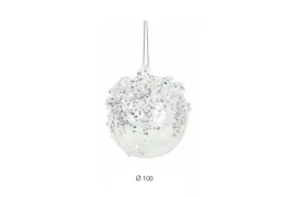 Sfera vetro frozen da appendere.DIAM.10CM