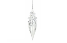 Goccia vetro frozen da appendere.H20CM