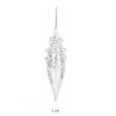 Goccia vetro frozen da appendere.H20CM