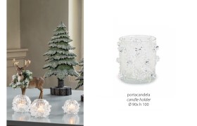 P/candela vetro frozen.DIAM. 9XH10CM