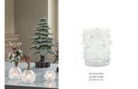 P/candela vetro frozen.DIAM.10X H12,5CM