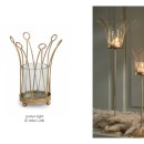 P/t light metallo colore oro.DIAM.16 H20CM
