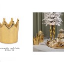 P/candela resina colore oro.DIAM.13,5 H13CM